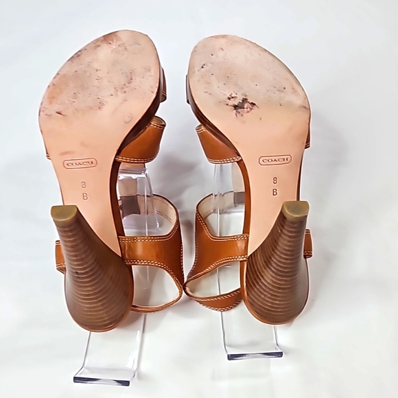 Coach Ginger Vegan Leather Womens Sandals Size 8 - Picture 7 of 8